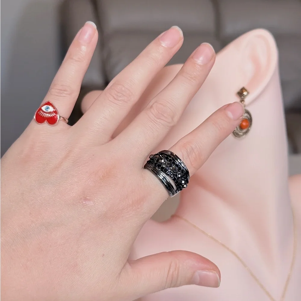⚜️ Mortisiá Vamp Style Black Statement Ring